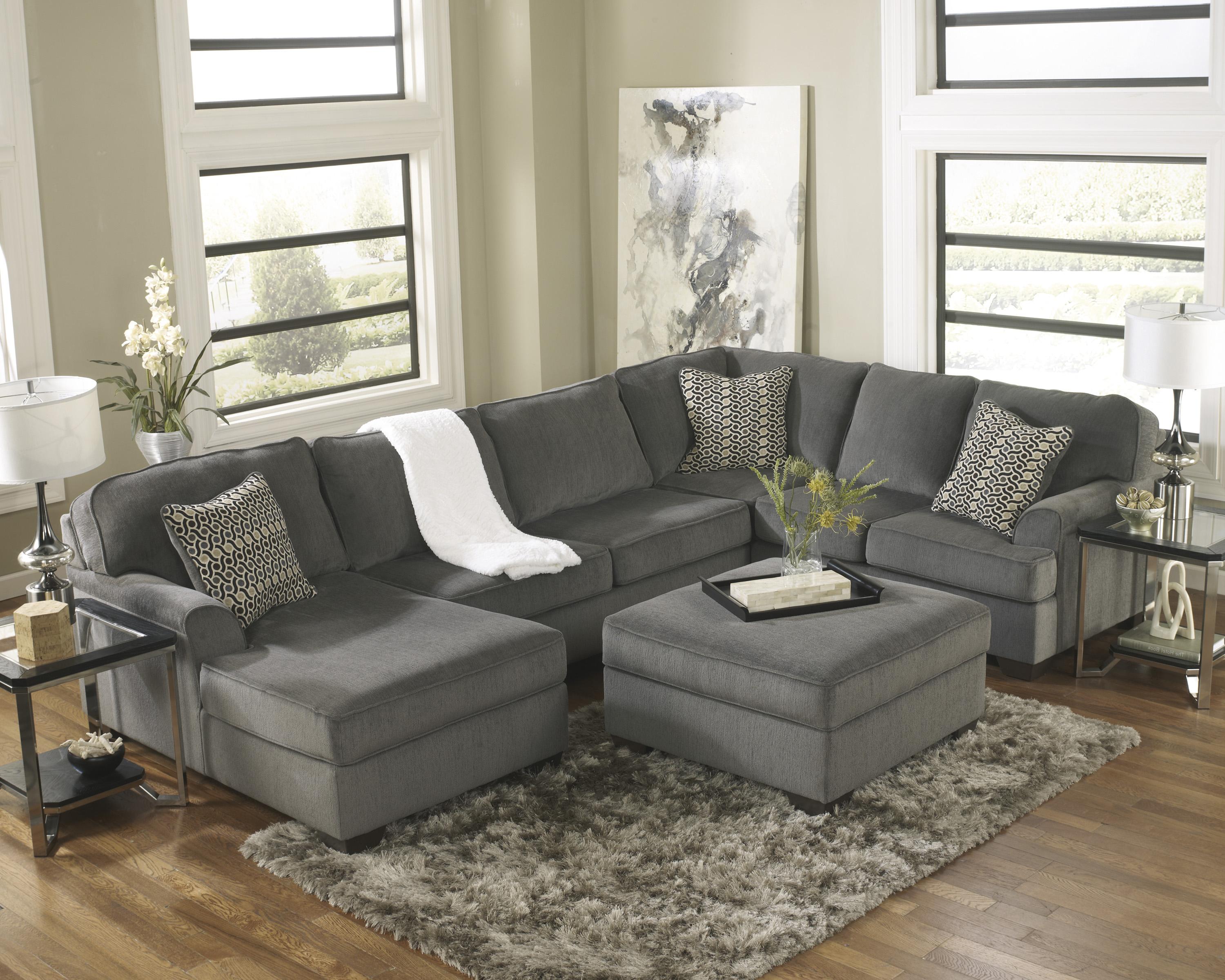 Ashley Furniture Loric Smoke Contemporary 3Piece Sectional with Left